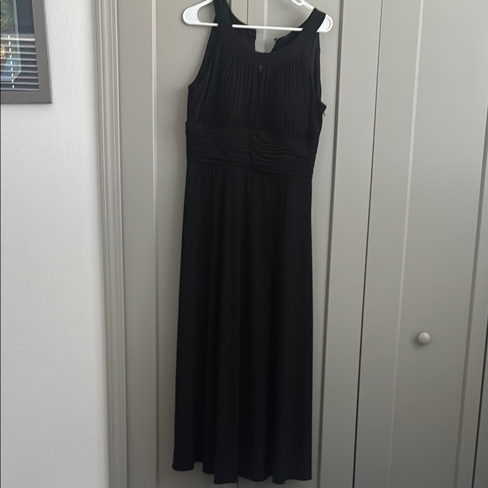 SLNY Black Halter Maxi Sundress